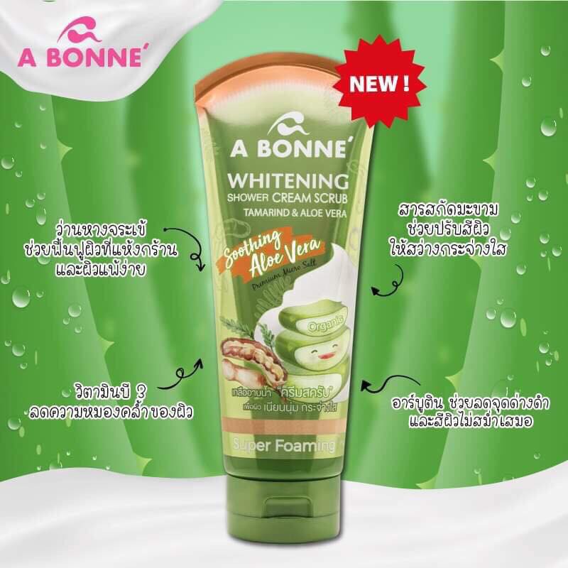 A Bonne' Whitening Shower Cream Body Scrub Tamarind And Aloe Vera